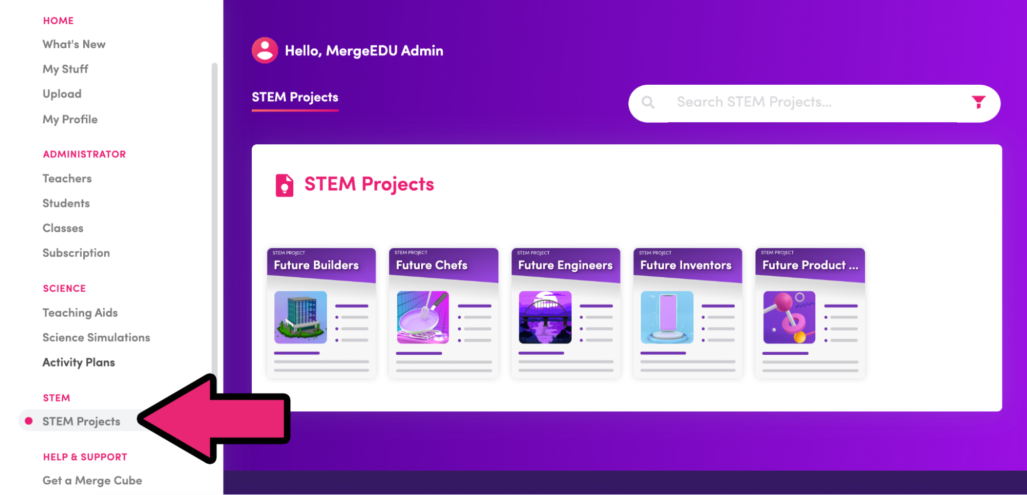 STEM Project Walkthrough – Merge Help Center